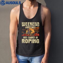 100 Chance Of Roping - Equestrian Header Cowboy Horse Ride Tank Top