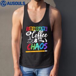 100 Days Of Coffee & Chaos - 100th Day School Teacher Gift Tank Top