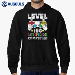 100 Days of School Completed Gamer Gifts Boy Level Up Gaming Hoodie