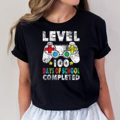 100 Days of School Completed Gamer Gifts Boy Level Up Gaming T-Shirt
