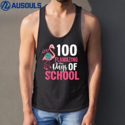 100 Flamazing Days Of School Flamingo 100th Day For Teachers Tank Top