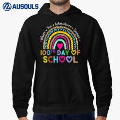 100th Day Of School Teacher - 100 Days Smarter Rainbow Hoodie