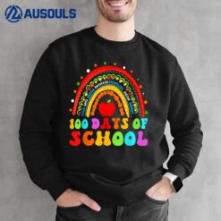 100th Day Of School Teachers 100 Days Smarter Rainbow Sweatshirt