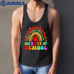 100th Day Of School Teachers 100 Days Smarter Rainbow Tank Top