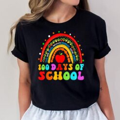 100th Day Of School Teachers 100 Days Smarter Rainbow T-Shirt