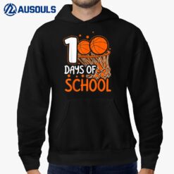 100th Day of School Basketball Kids 100 Days Of School Hoodie