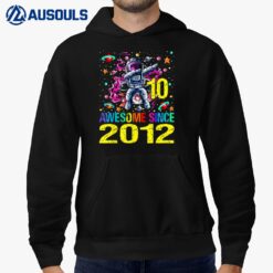 10 Awesome Since 2012 Astronaut 10th Birthday Space Hoodie