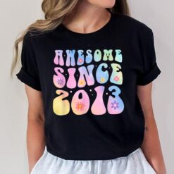 10 Year Old Awesome Since 2013 Tie Dye Flowers 10th Birthday T-Shirt