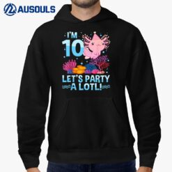 10 Year Old Axolotl Lover 10th Birthday Gift Boys Girls n Hoodie
