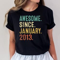 10 Year Old Boy Awesome Since January 2013 10th Birthday T-Shirt
