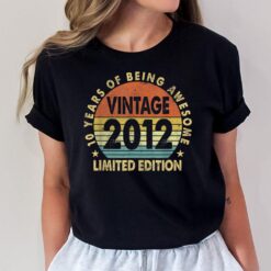 10 Year Old Gift Boys Girls Vintage 2012 10th Birthday Retro T-Shirt