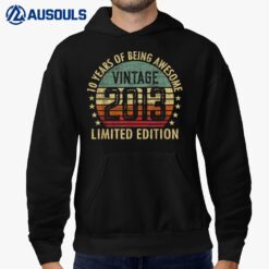 10 Year Old Gifts Vintage 2013 Limited Edition 10th Birthday Hoodie