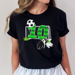 10 Year Old Soccer Player 10th Birthday Party Boy T-Shirt