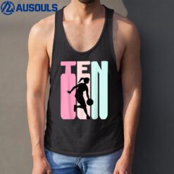 10 Years Old 10th Birthday Basketball Gift For Boys Party Tank Top