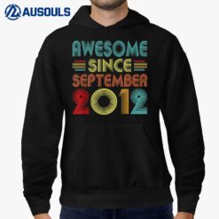 10th Birthday Idea Awesome Since September 2012 10 Years Old Hoodie