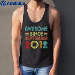 10th Birthday Idea Awesome Since September 2012 10 Years Old Tank Top