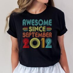 10th Birthday Idea Awesome Since September 2012 10 Years Old T-Shirt