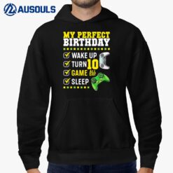10th Birthday Party Perfect For Gamer 10 Years Old Boy Kids Hoodie