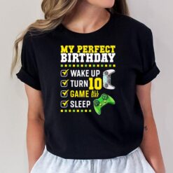 10th Birthday Party Perfect For Gamer 10 Years Old Boy Kids T-Shirt
