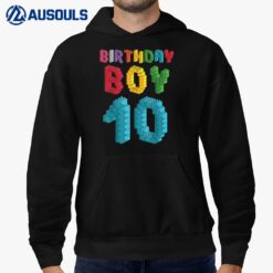 10th birthday Boy master builder 10 years old block building Hoodie