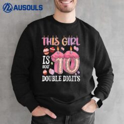 10 year old girl gifts ideas 10th birthday Double digits Sweatshirt