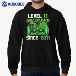 11 Year Old Boy Level 11 Unlocked Awesome 2011 11th Birthday Hoodie