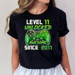 11 Year Old Boy Level 11 Unlocked Awesome 2011 11th Birthday T-Shirt