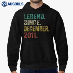 11 Year Old Legend Since December 2011 11th Birthday Boy Hoodie