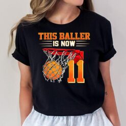 11 Years Old 11th Birthday Basketball For Boys Party T-Shirt