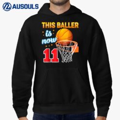11 Years Old 11th Birthday Basketball Gift For Boys Party Hoodie