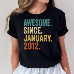 11 Years Old Awesome Since January 2012 Gifts 11th Birthday T-Shirt
