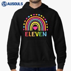 11 Years Old Rainbow 11th Birthday Gift Hoodie