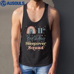 11th Birthday Boho Rainbow Sleepover Squad Pajamas Tank Top