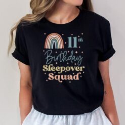 11th Birthday Boho Rainbow Sleepover Squad Pajamas T-Shirt