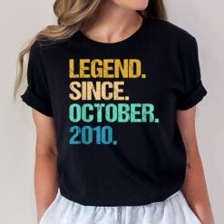 12 Years Old Gifts Legend Since October 2010 12th Birthday T-Shirt