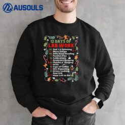 12 days of lab technician Christmas funny medical laboratory Sweatshirt