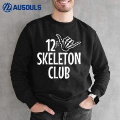 12 ft Skeleton Club Giant Skelly Halloween Inferno Sweatshirt