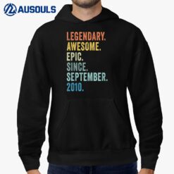 12th Birthday Legendary Epic Awesome Since September 2010 Hoodie