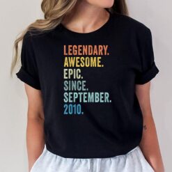 12th Birthday Legendary Epic Awesome Since September 2010 T-Shirt