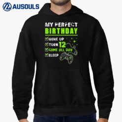 12th Perfect Birthday Boys Gaming 12 Years Old Gifts Gamer Hoodie