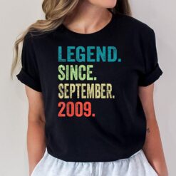 13 Year Old Gifts Vintage September 2009 13th Birthday Boy T-Shirt