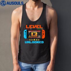 13 Year Old Level 13 Unlocked 13th Birthday Boy Video Games Tank Top