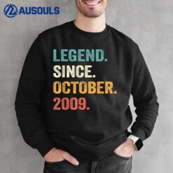 13 Years Old Gifts 13th Birthday Legend Since October 2009 Sweatshirt