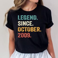 13 Years Old Gifts 13th Birthday Legend Since October 2009 T-Shirt
