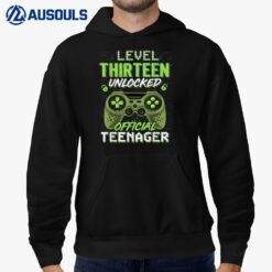 13th Birthday Boy Gaming Level 13 Unlocked Official Nager Hoodie