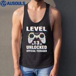 13th Birthday Boy Level 13 Unlocked Official nager Tank Top