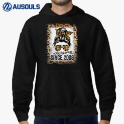 14 Years Old Awesome Since 2008 Leopard 14th Birthday Gifts Hoodie