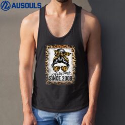 14 Years Old Awesome Since 2008 Leopard 14th Birthday Gifts Tank Top