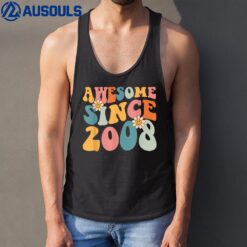 14th Birthday Gifts Awesome Since 2008 14 Years Old Boy Girl Tank Top