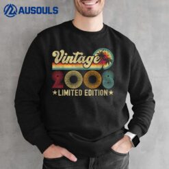 15 Years Old Vintage 2008 15th Birthday Gifts ns Boys Sweatshirt